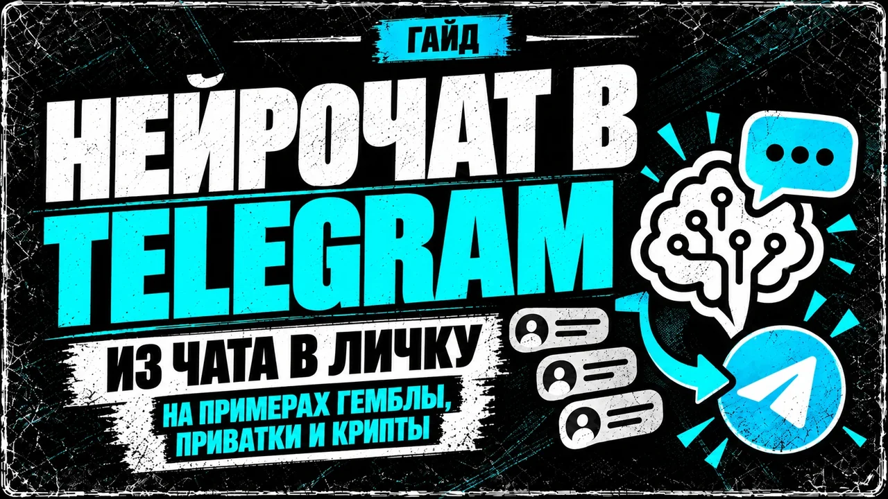Neurochat in Telegram: from group chats to DMs, with gambling, model and crypto setups